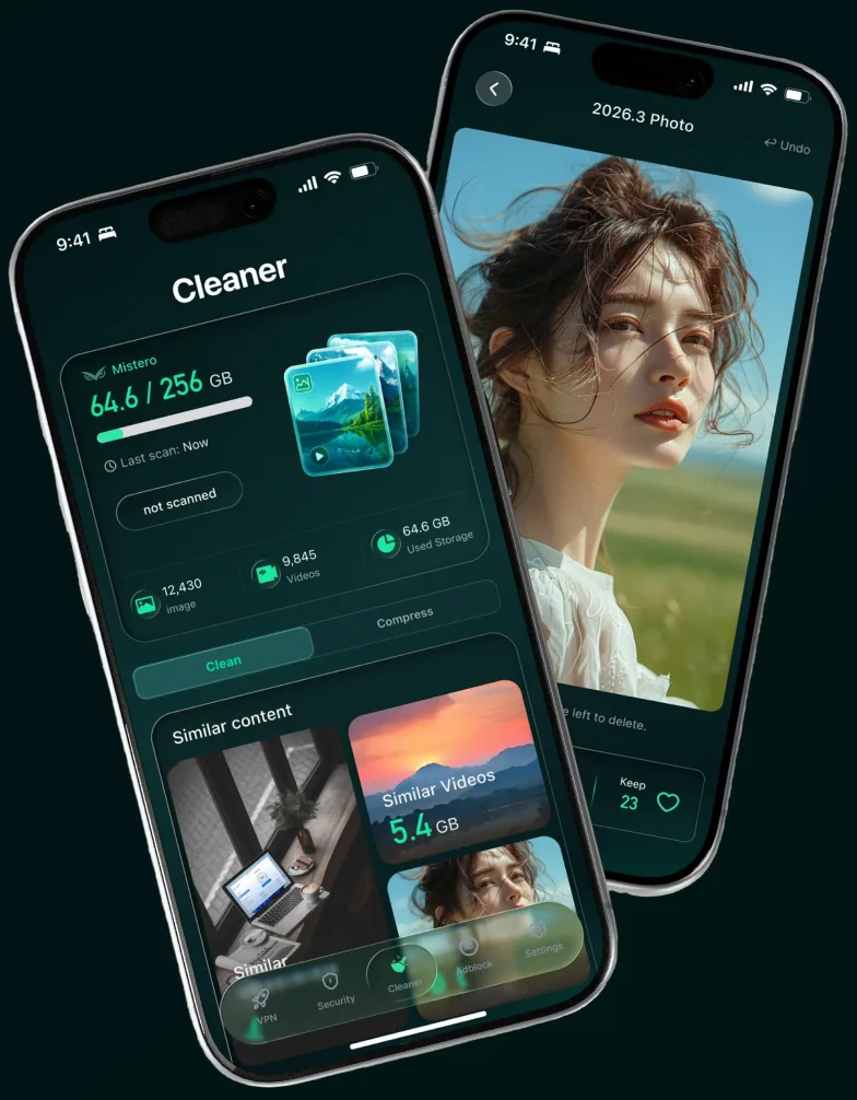 A phone reclaiming storage as duplicate photos are removed