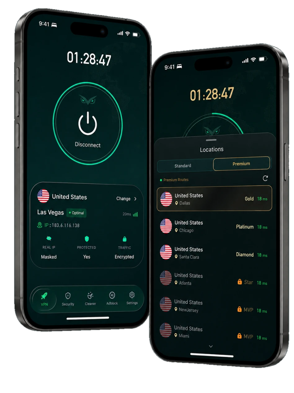 Mistero VPN running on two iPhones